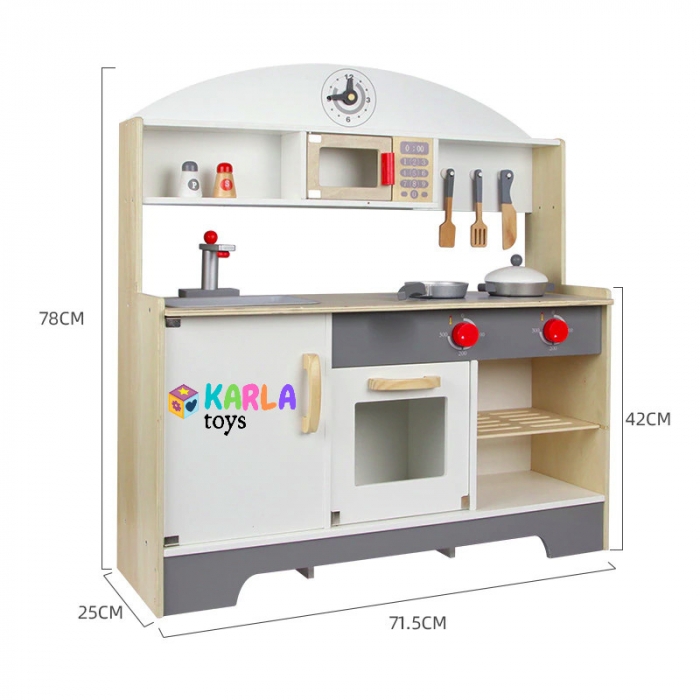 Bucatarie din Lemn copii cu accesorii de gatit Jumbo [2]