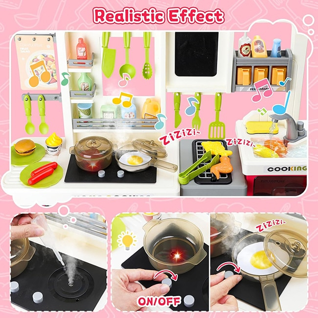 Bucatarie de Joaca Home Kitchen cu Aburi, Apa Reala si Gratar Verde [3]