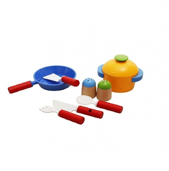 Bucatarie de Jucarie din Lemn cu Accesorii pentru Copii - Set Complet de Gatit [4]