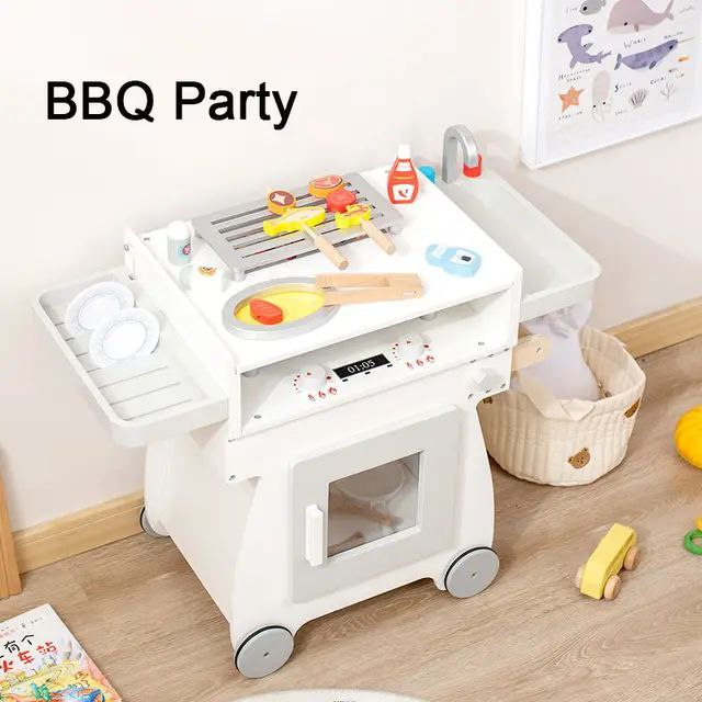 Bucatarie din Lemn 2 in 1 cu Gratar [5]