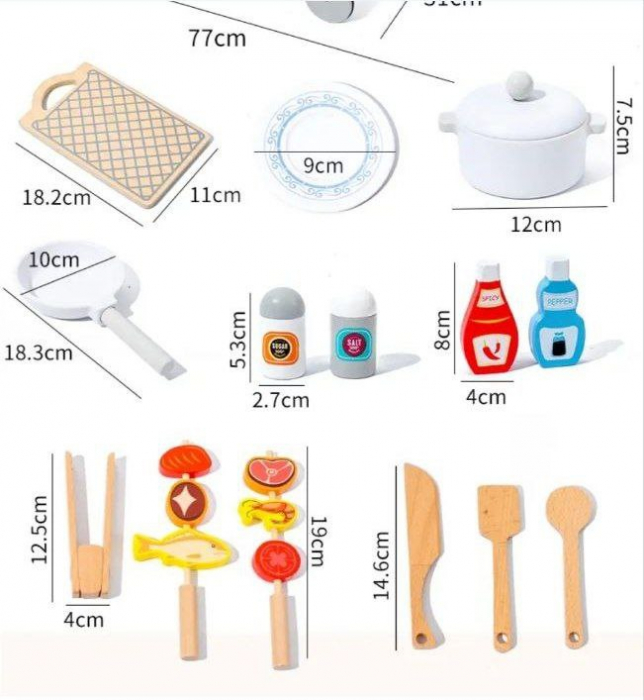 Bucatarie din Lemn 2 in 1 cu Gratar [2]