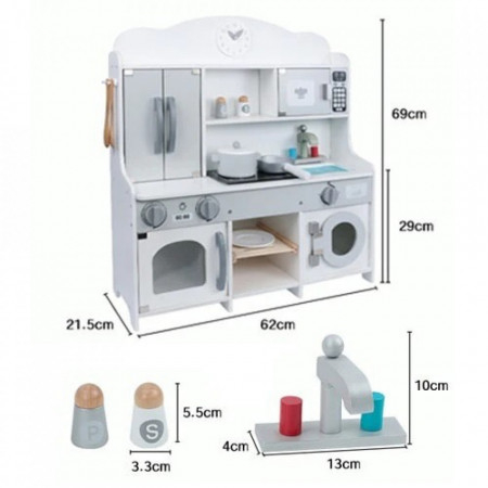 Bucatarie din Lemn cu Msina de Spalat si Accesorii - Set Complet KABI [2]