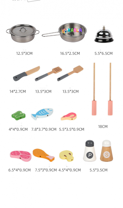 Bucatarie din Lemn Mare Japoneza cu Accesori de gatit [3]