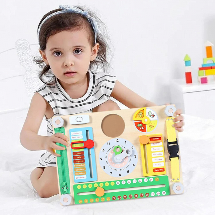 Busy Bard Placa Senzorial Incuietorii activitatii Montessori 2 in 1 Calendar [4]