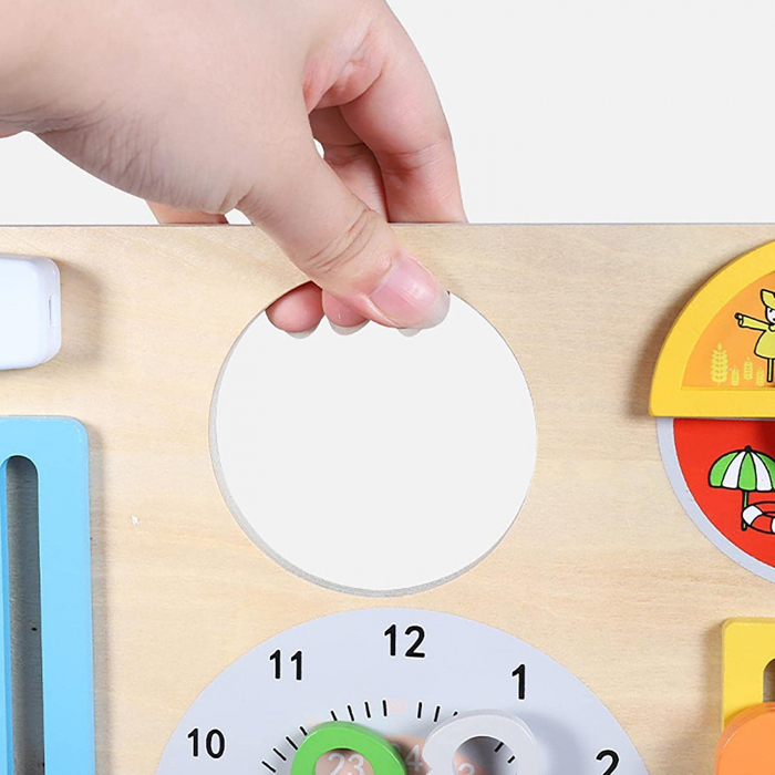 Busy Bard Placa Senzorial Incuietorii activitatii Montessori 2 in 1 Calendar [8]
