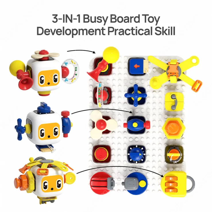 Busy Board senzoriala Montessori Lego Delux TopBright [8]