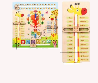 Calendar din Lemn Multifunctional Copii Veverita Bufnita [3]