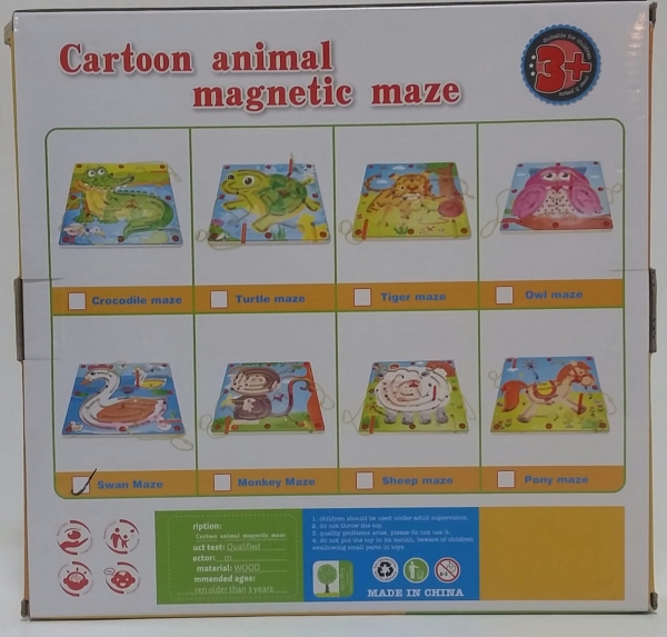 Labirint magnetic in forma de Animale Joc din lemn magnetic [2]