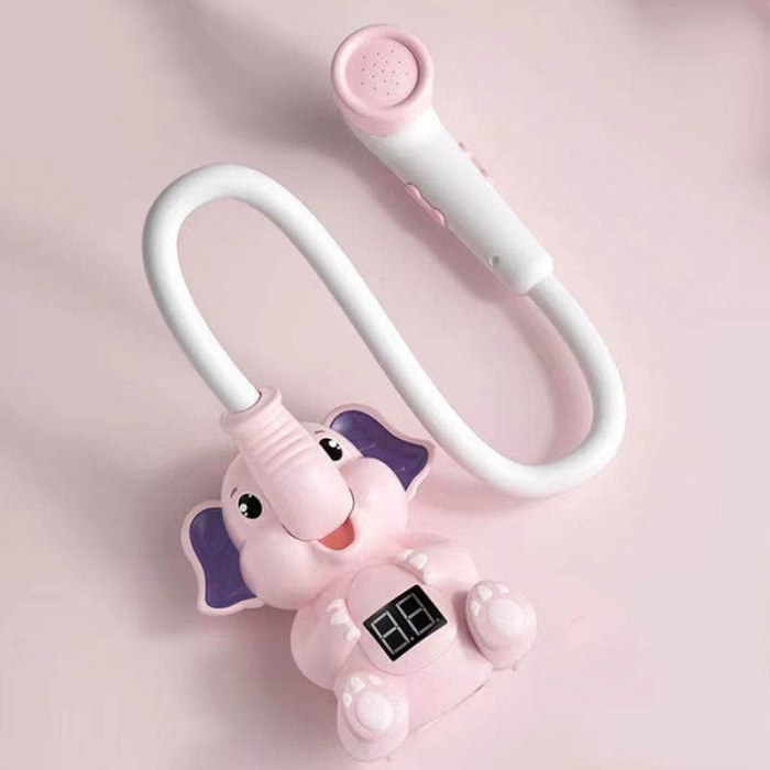 Cap de Dus pentru Baie Elefant Roz cu Termometru Digital si Pulverizator de Apa [2]