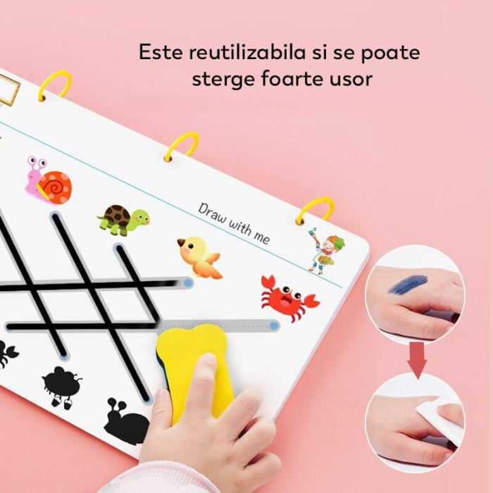 Carte Activitati Educative Reutilizabila Pinguin, 64 Pagini [3]