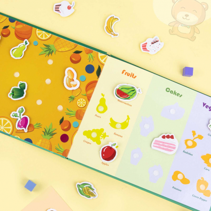 Quiet Book Carte cu Activitetii Puzzle cu Stickere Reutilizabile Busy Book [3]