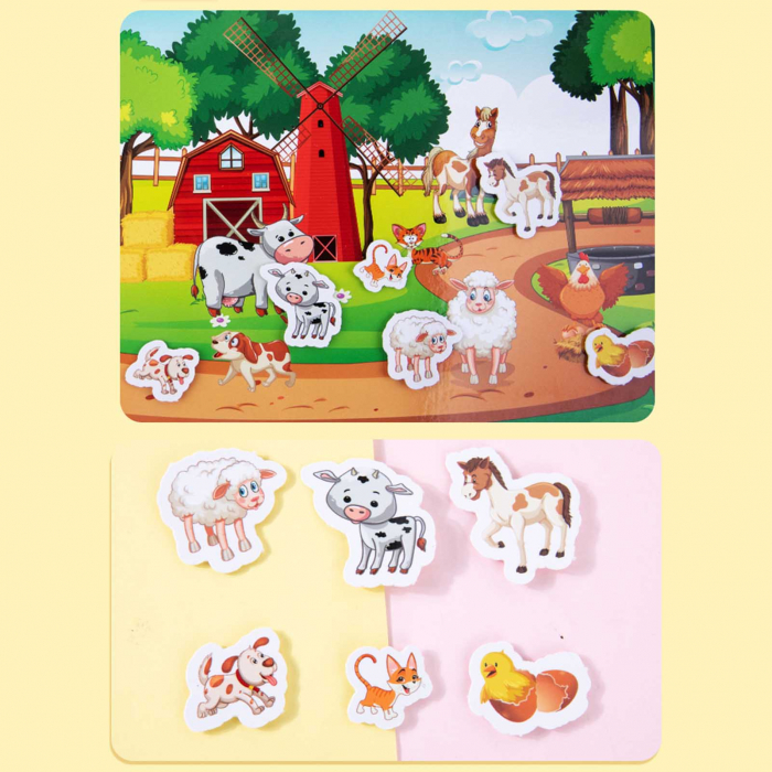 Quiet Book Carte cu Activitetii Puzzle cu Stickere Reutilizabile Busy Book [5]