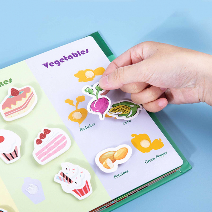 Quiet Book Carte cu Activitetii Puzzle cu Stickere Reutilizabile Busy Book [9]