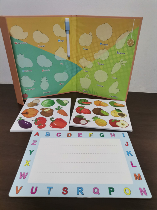 Carte Magnetica cu Stickere Magnetice si Tablita cu Marker [4]