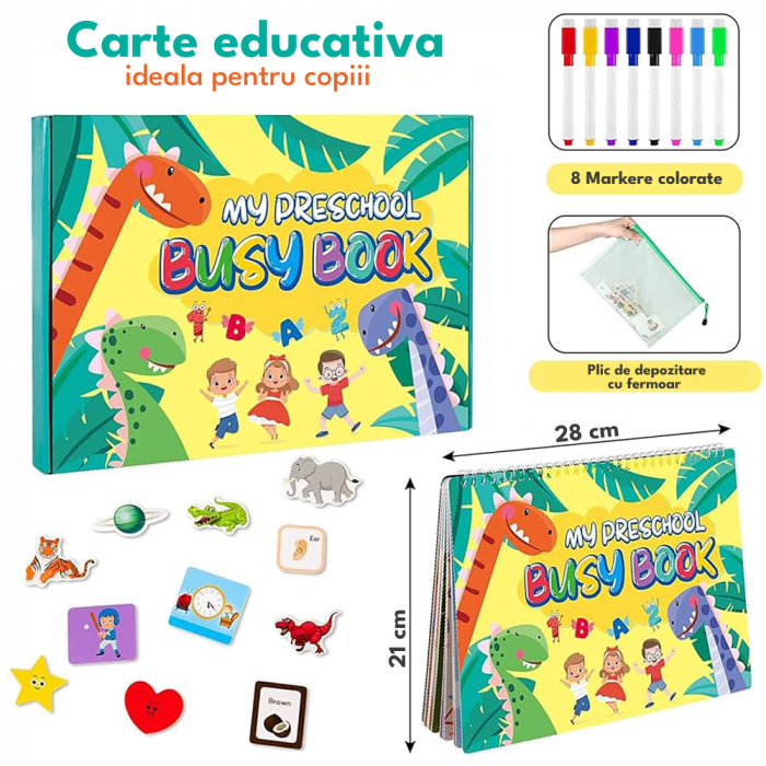 Carte montessori  multiple activitatii stickere reutilizabile in limba engleza [5]