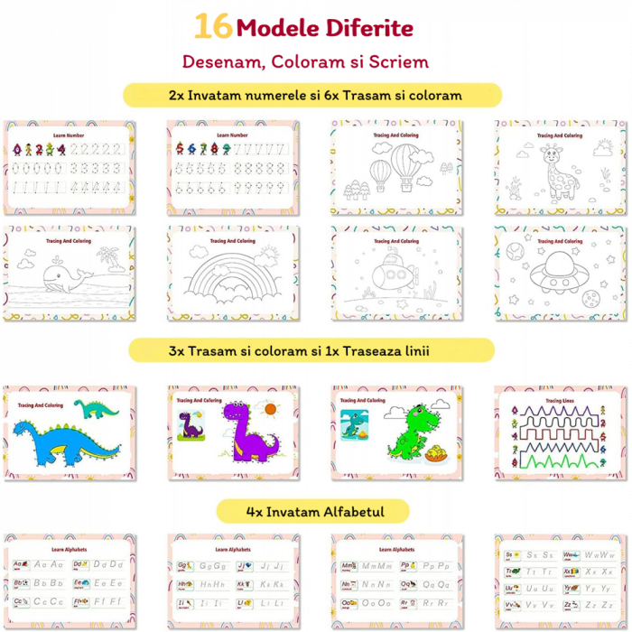 Carte montessori  multiple activitatii stickere reutilizabile in limba engleza [3]