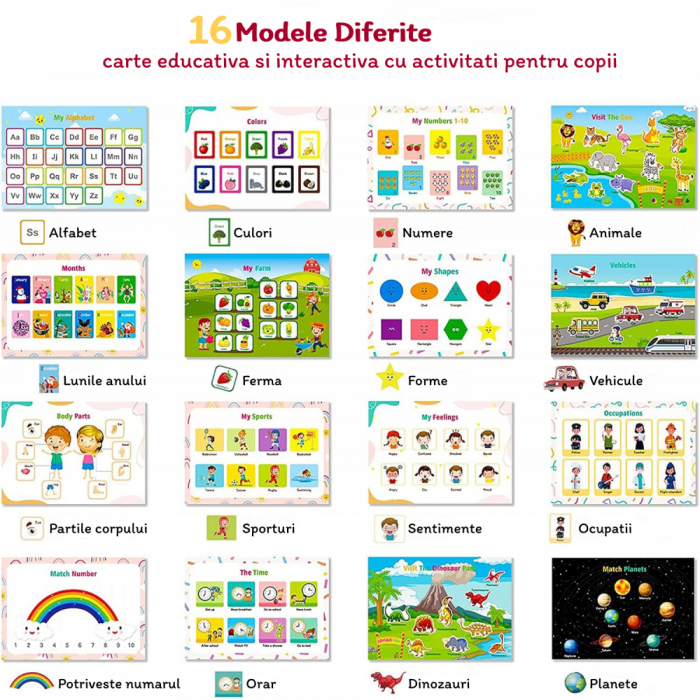 Carte montessori  multiple activitatii stickere reutilizabile in limba engleza [2]
