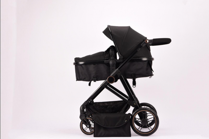 Carucior 2 in 1 Reversibil cu Landou Transformabil in Sport Cadru Aluminiu Negru [6]