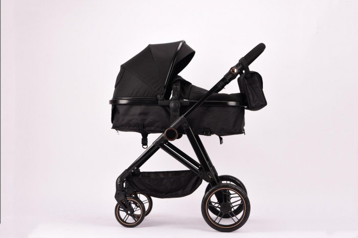 Carucior 2 in 1 Reversibil cu Landou Transformabil in Sport Cadru Aluminiu Negru [3]
