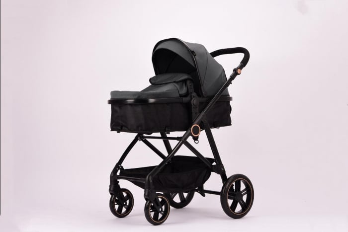 Carucior 2 in 1 Reversibil cu Landou Transformabil in Sport Cadru Aluminiu Gri [10]