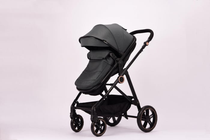 Carucior 2 in 1 Reversibil cu Landou Transformabil in Sport Cadru Aluminiu Gri [7]