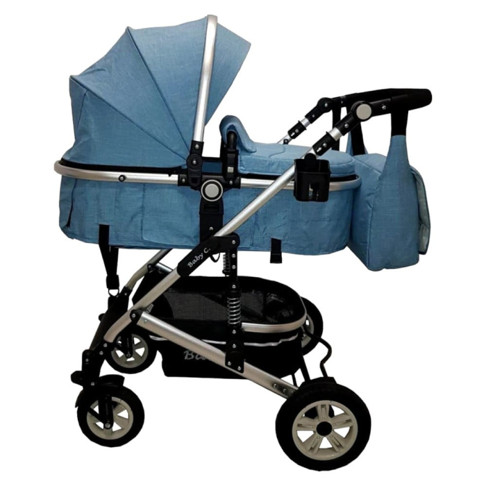 Carucior 3 in 1 Baby Care landou scoica auto, cadru aluminiu roti cauciuc [7]