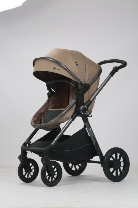 Carucior Bebelusi 3 in 1 Luxmom Bej – Landou, Sport, Scoica Auto [3]