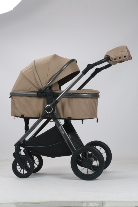 Carucior Bebelusi 3 in 1 Luxmom Bej – Landou, Sport, Scoica Auto [4]