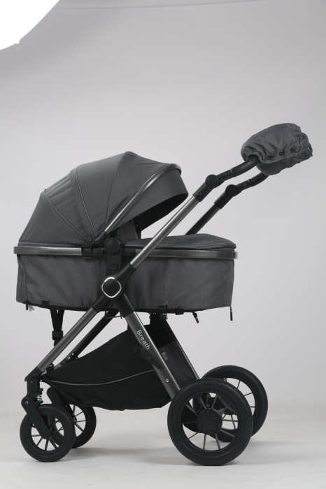 Carucior Bebelusi 3 in 1 Luxmom Gri – Landou, Sport, Scoica Auto [5]