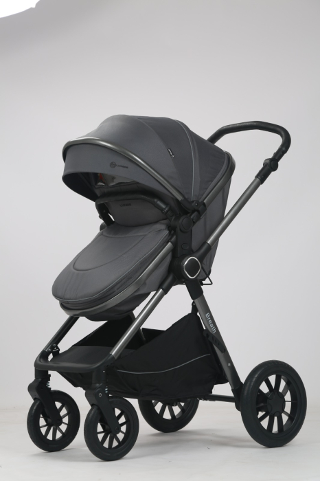 Carucior Bebelusi 3 in 1 Luxmom Gri – Landou, Sport, Scoica Auto [3]