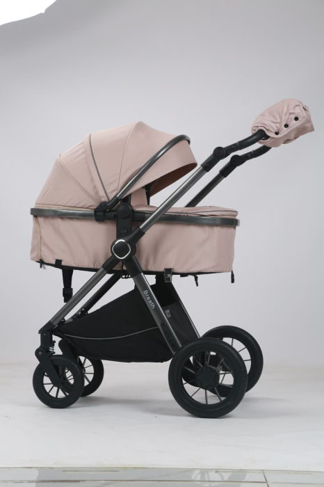 Carucior Bebelusi 3 in 1 Luxmom Crem – Landou, Sport, Scoica Auto [7]