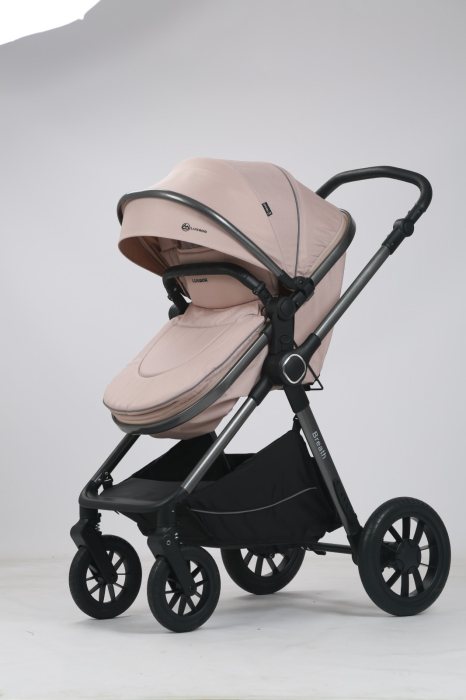 Carucior Bebelusi 3 in 1 Luxmom Crem – Landou, Sport, Scoica Auto [4]