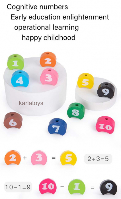 Joc Educativ Montessori  Lemn Pescuit Magnetic cu Litere si Snuruit Cifre [4]