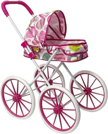 Carucior Papusi Buline Multicolore Roz, 57×33×65 cm, Pliabil, 3 Ani+ [1]