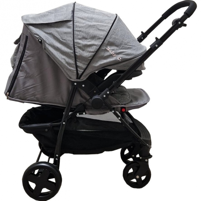 Carucior sport BABY CARE PRO SK 10 cu maner reversibil Gri [3]