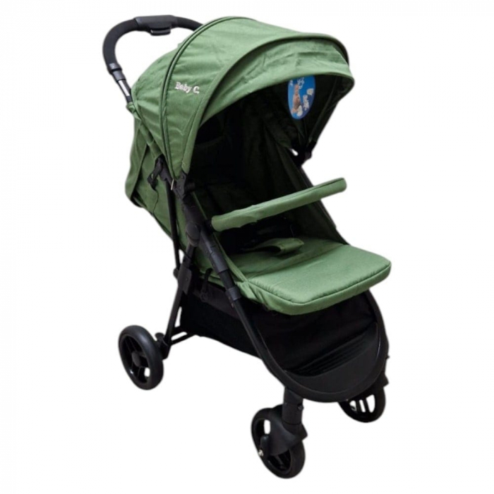 Carucior Nou-Nascuti BABY CARE PRO YK78 –  Pliabil, Maner Reversibil Verde [3]
