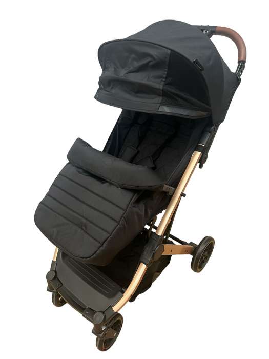 Carucior Sport Compact si Pliabil Tip Troller, cu pliere pentru avion, Negru [4]