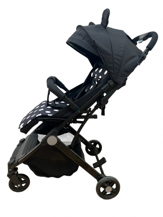 Carucior sport, cu husa de picioare, tip troller pentru avion, Mickey, negru [2]