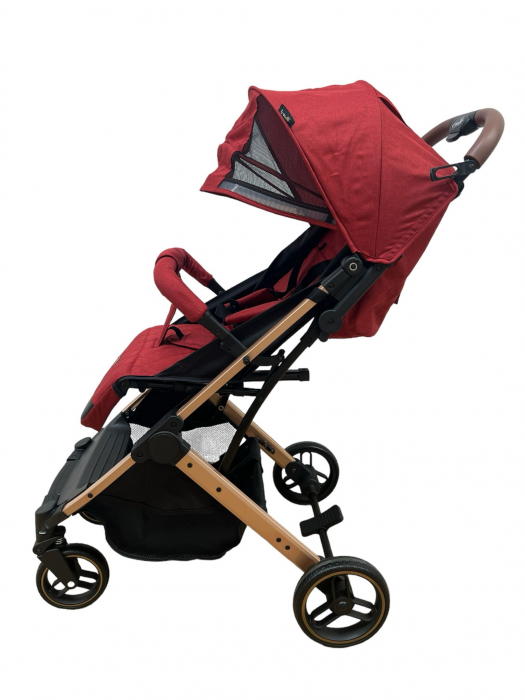 Carucior Sport Compact si Pliabil Tip Troller, cu pliere pentru avion, Rosu [4]
