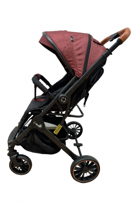 Carucior Sport cu Maner Reversibil si Husa de Picioare - Rosu [4]
