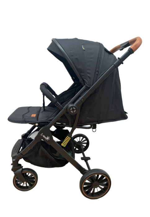 Carucior Sport cu Maner Reversibil si Husa de Picioare - Negru [2]