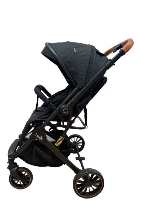 Carucior Sport cu Maner Reversibil si Husa de Picioare - Negru [3]
