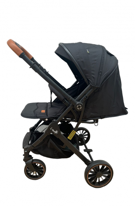 Carucior Sport cu Maner Reversibil si Husa de Picioare - Negru [1]