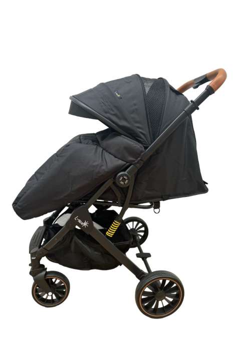 Carucior Sport cu Maner Reversibil si Husa de Picioare - Negru [6]
