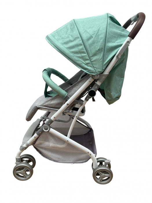 Carucior sport cu pliere compacta tip troler pentru avion, turcoaz [2]