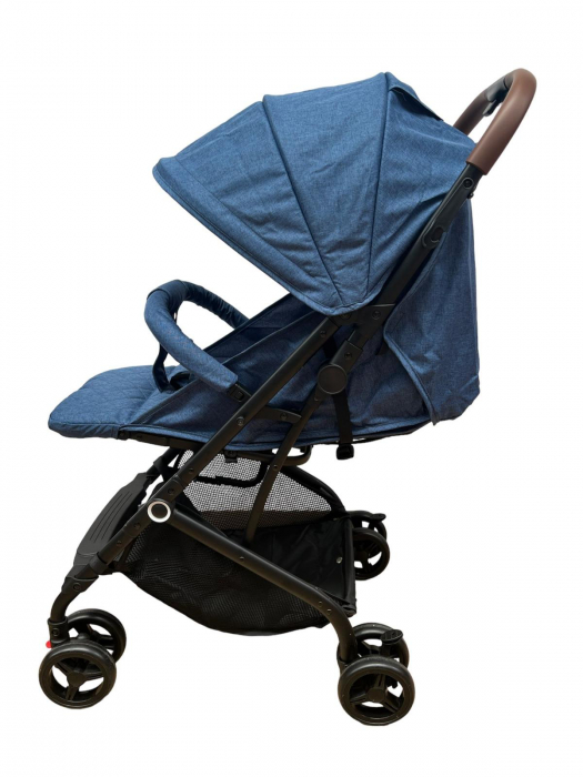 Carucior sport cu pliere compacta tip troler pentru avion, albastru [2]
