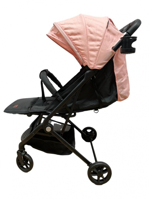 Carucior sport cu pliere compacta tip troler pentru avion, portocaliu [2]