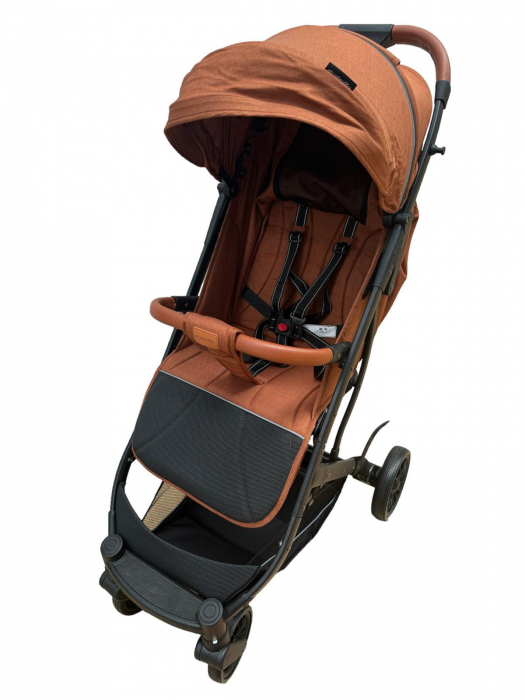 Carucior Sport Tip Troller cu Husa de Picioare Spatar Reglabil Maro [10]