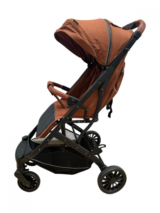 Carucior Sport Tip Troller cu Husa de Picioare Spatar Reglabil Maro [7]