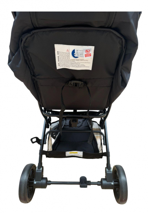 Carucior Sport Tip Troller cu Husa de Picioare Spatar Reglabil Negru [15]